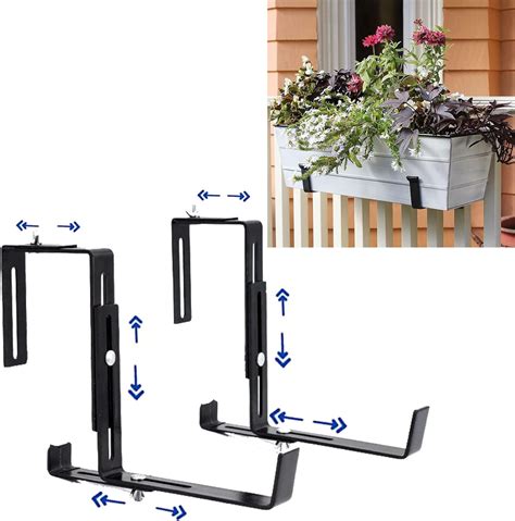 window box brackets for metal railings|window boxes with brackets.